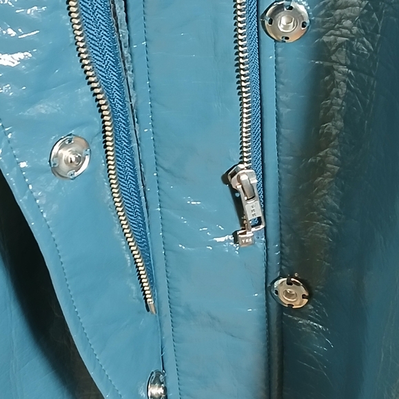 LOVER’S & FRIENDS Michelle Jacket in Blue Belted Coat Faux Fur XL - Picture 9 of 15